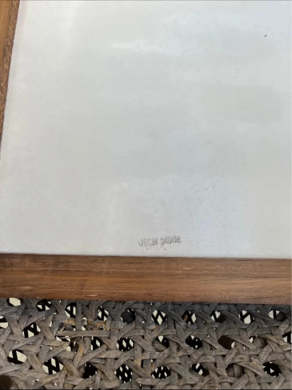 Oscar Stone mosaic tile wooden mirror